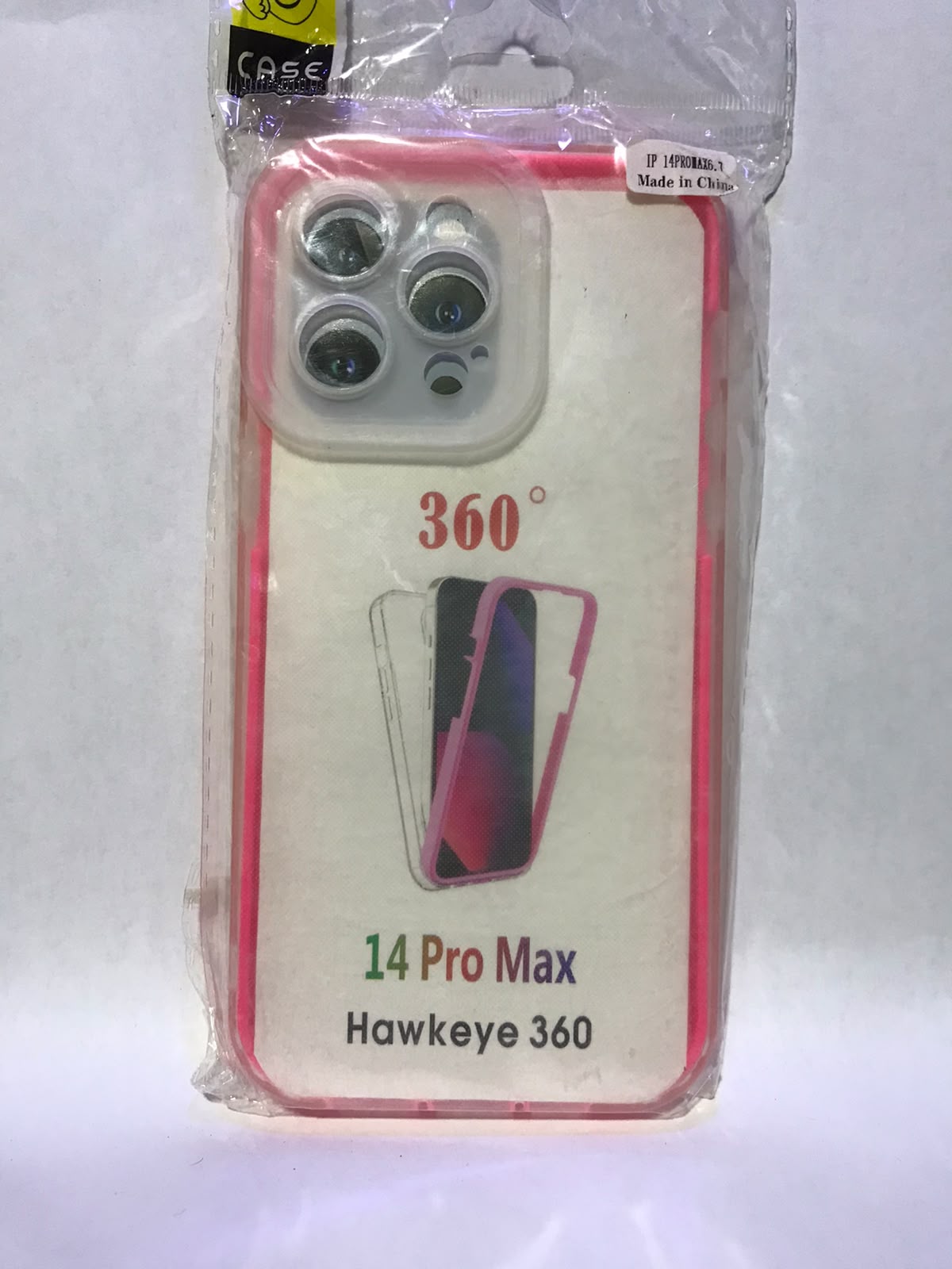 Cover iPhone 14,pro,pro max — trasparente con rojo