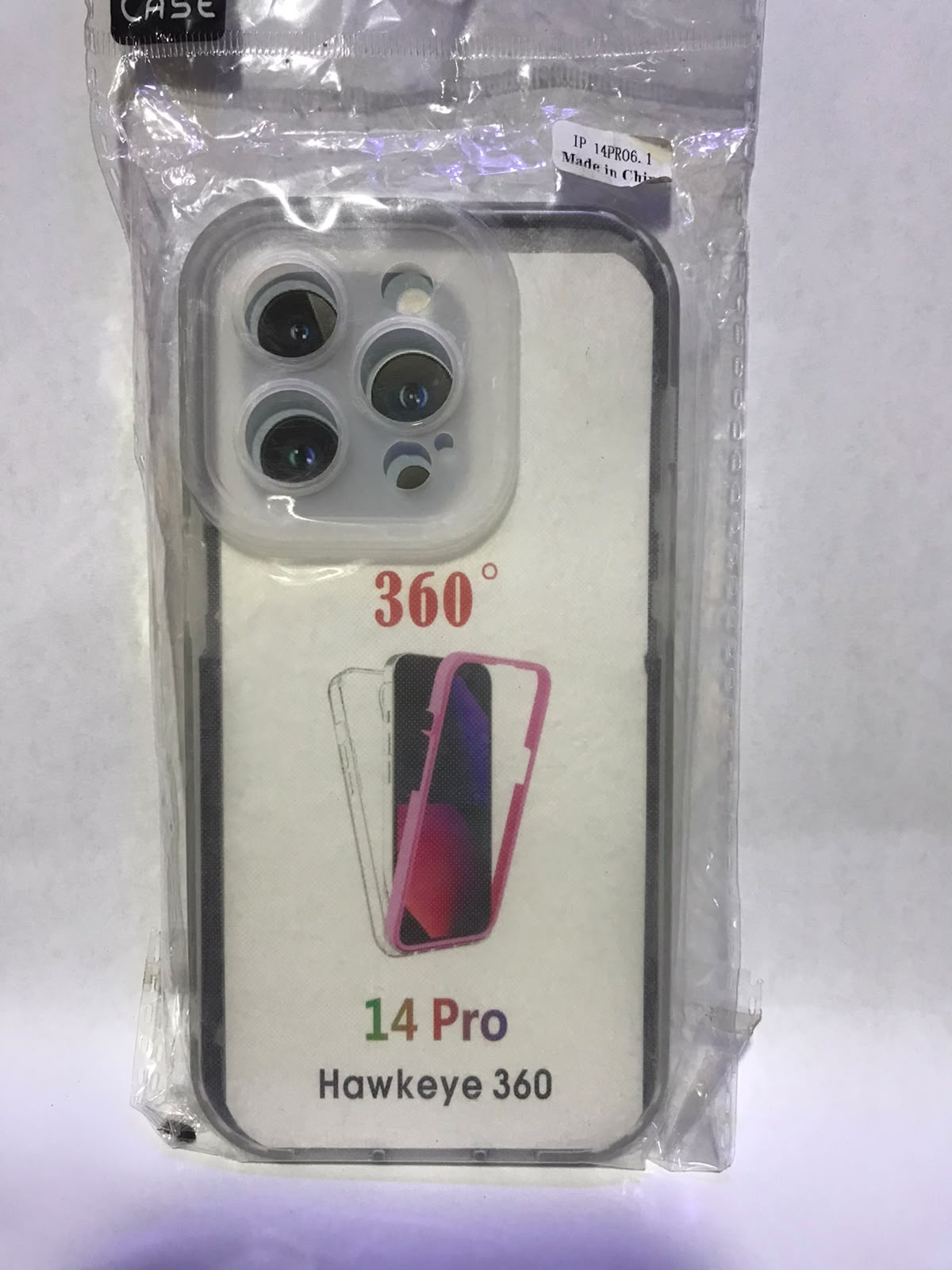 Cover iPhone 14,pro,pro max — trasparente con negro