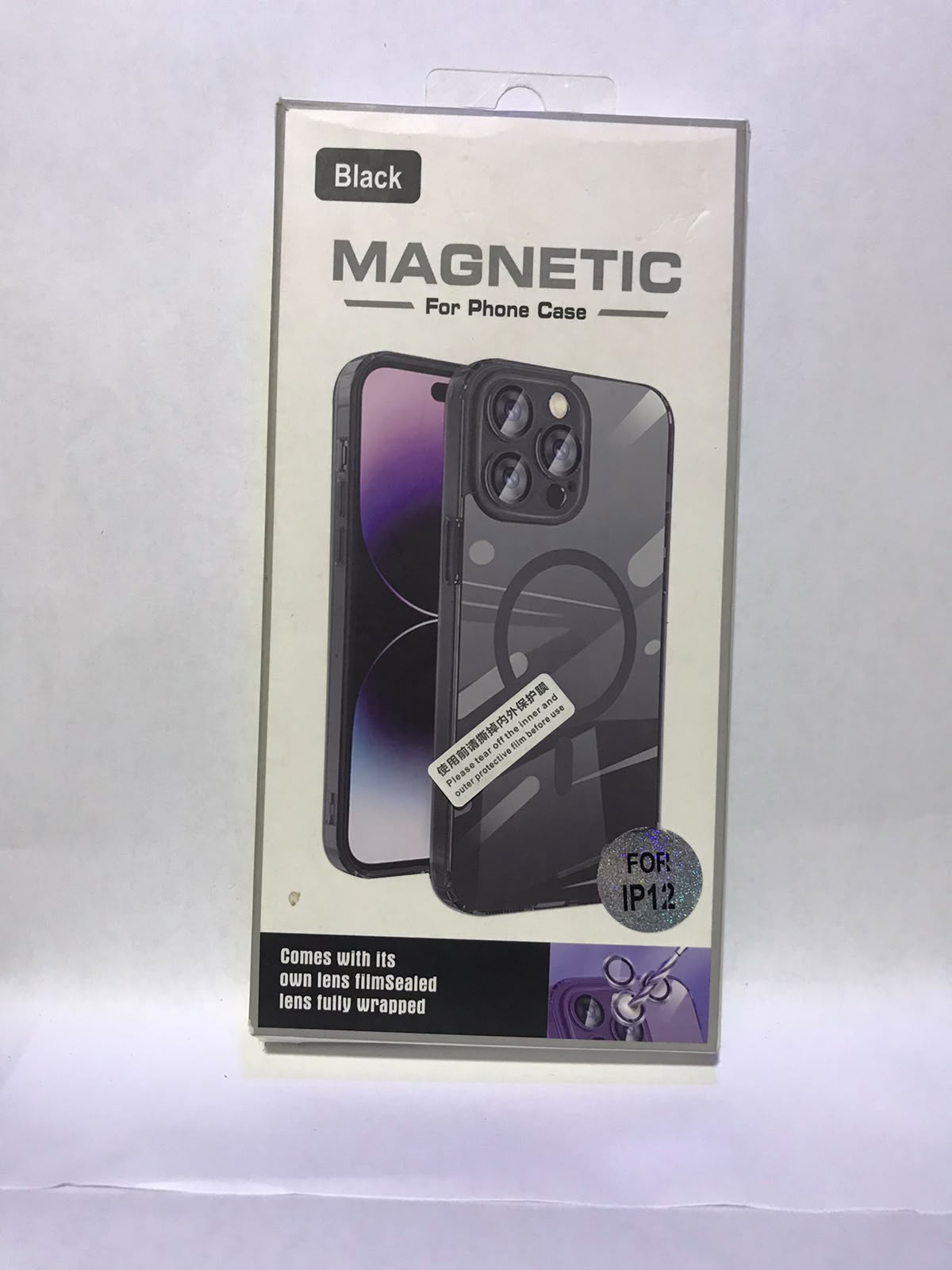 Cover para iPhone 12/12pro/12pro max — negro Magsafe