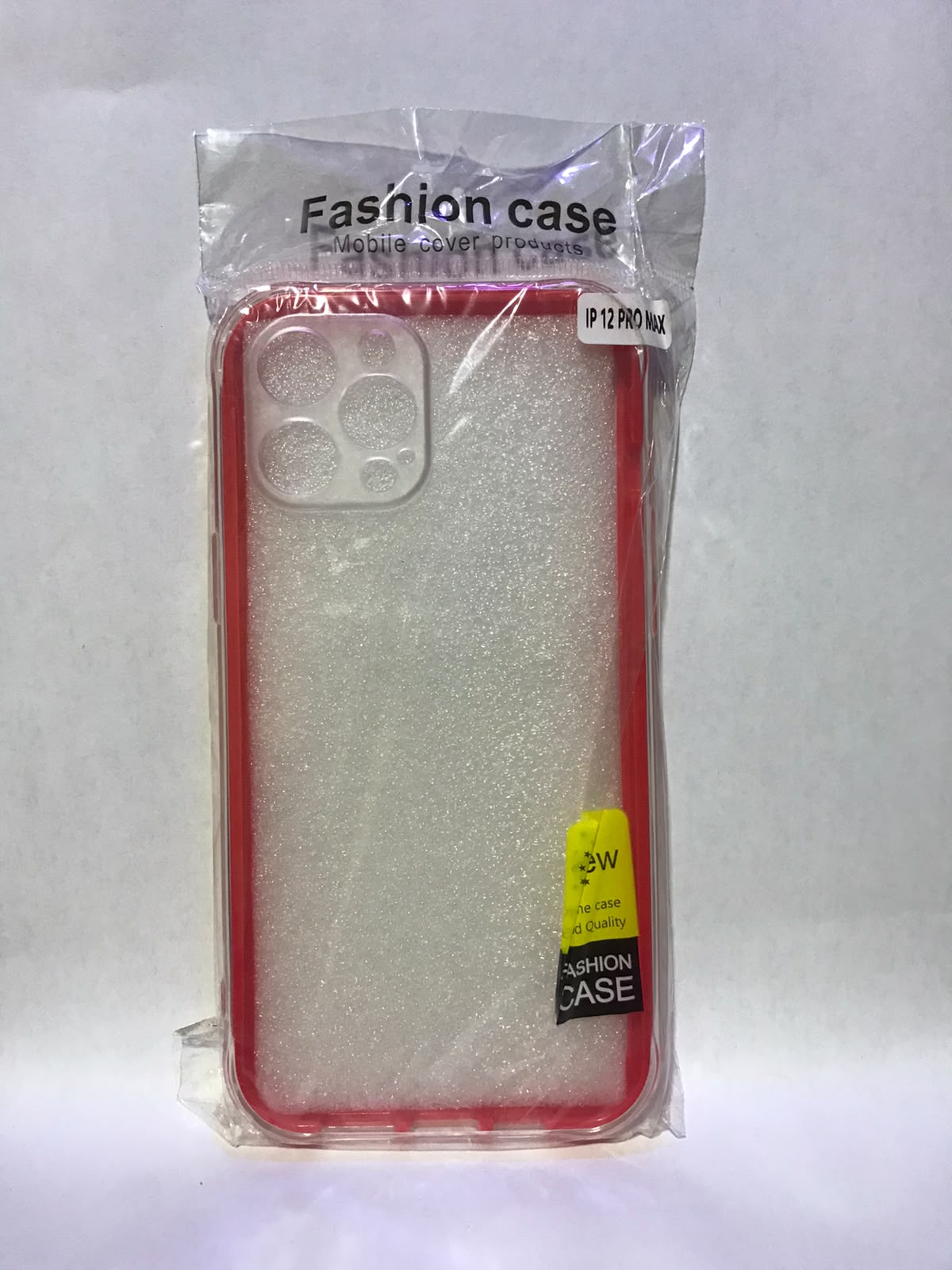 Cover para iPhone 12/12pro/12pro max — trasparente con rojo